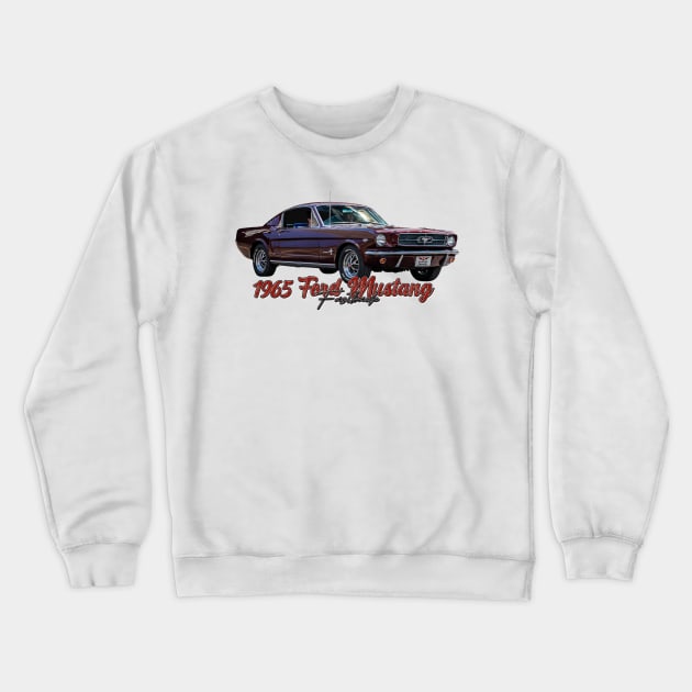 1965 Ford Mustang Fastback Crewneck Sweatshirt by Gestalt Imagery